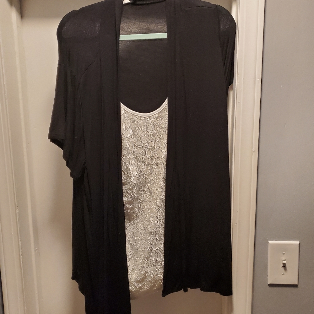 Black and white blouse